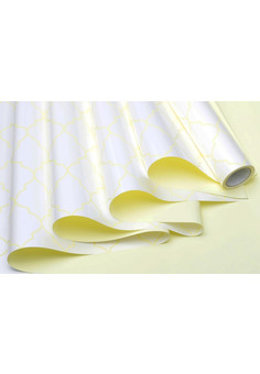 Пленка матовая двухцветная 60мкм 60см x 10м Ковка жемчуг/желтый нежный