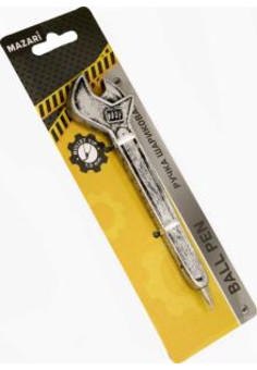 Ручка шариковая TOOL-8, СИНЯЯ, пулевидный пиш.узел 1.0мм,  стержень 50 мм,  ассорти 3 дизайна, ОПП-у