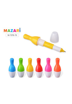 Ручка-траснформер шариковая SKITTLES, СИНЯЯ, пулевидный пиш. узел 0.7 мм,  фигурный пласт.корпус, ас