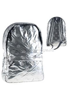 РЮКЗАК МОЛОДЕЖНЫЙ СЕРЕБРО (Р-1318) ткань Болоний 1отд, 1 накл.карман, мягкая спинка 400х280х110