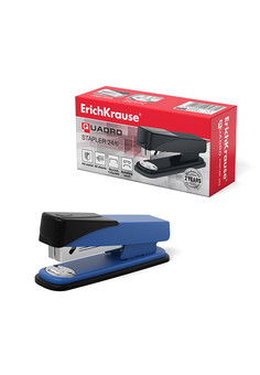 Степлер ErichKrause QUADRO до 30 листов № 24/6; 26/6 металл ассорти