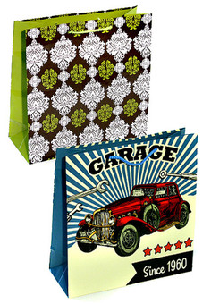 Сумка бум. 19/M506 больш. квадр.- мужской микс (27х27х11см)