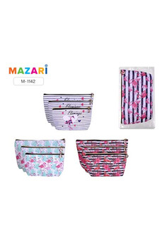 Сумка-клатч FLAMINGO, набор 3 шт, размеры 29.5х16х7см, 24х14х5 см, 20.5х10.5х5 см, ассорти дизайнов,