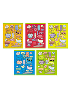 Тетради А5 48л. Скрепка. Клетка. Облака мыслей