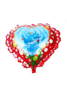 шар фольгированный в середине роза по кругу лебеди 58*58 325833