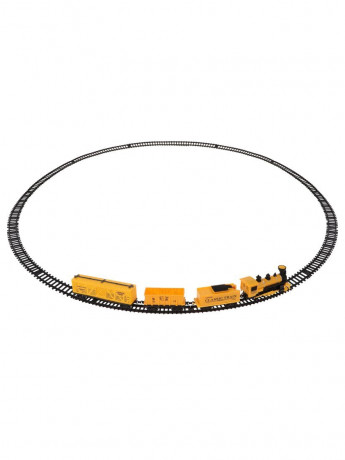 Игр.набор Железная дорога, в комплекте: деталей 12шт., поезд, вагоны 2шт., эл.пит.АА*2шт.не вх.в ком, изображение 3