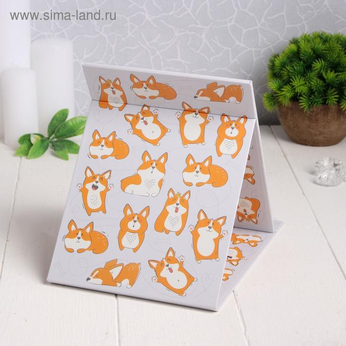 Зеркало настольное, зеркальная поверхность 10,5 × 15,5 см, рисунок МИКС, изображение 3