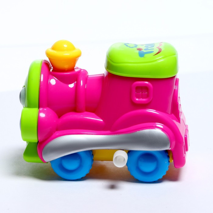 Кликните для увеличения изображения Игрушка заводная «Паровозик», цвета МИКС 7261479, изображение 3