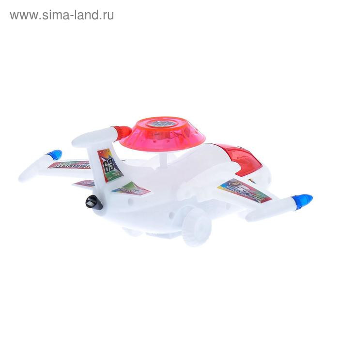 Игрушка заводная на верёвочке «Самолёт», световые эффекты, МИКС 485108, изображение 3
