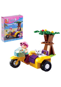 Конструктор Розовая Мечта «Пляжный мотоцикл», 67 деталей