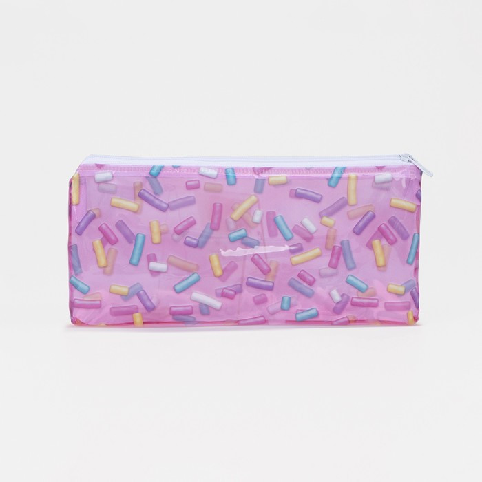 Кликните для увеличения изображения Косметичка-пенал на молнии, цвет розовый, изображение 2
