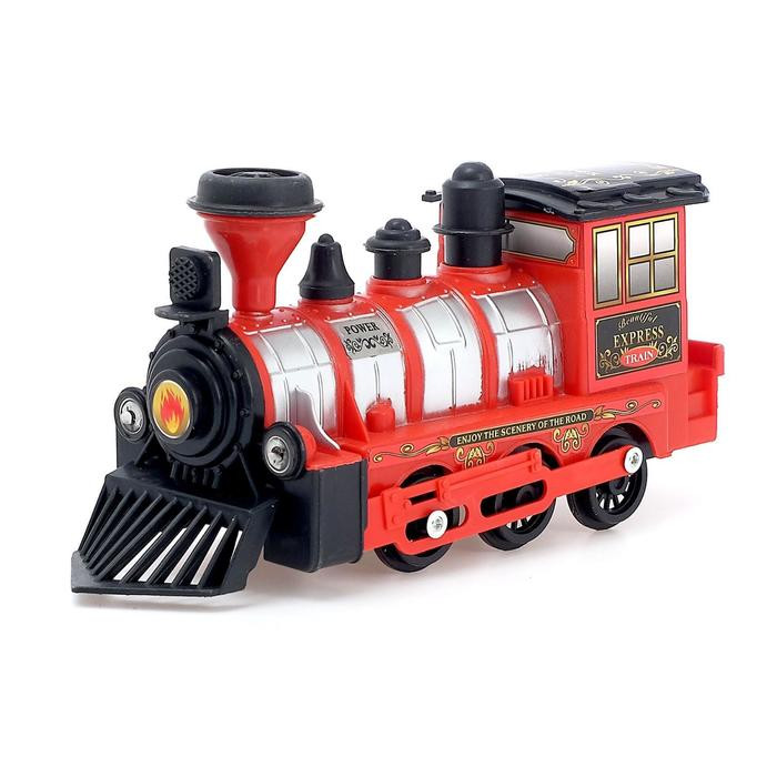 Паровоз инерционный «Детский», световые и звуковые эффекты, цвета МИКС 122053, изображение 2