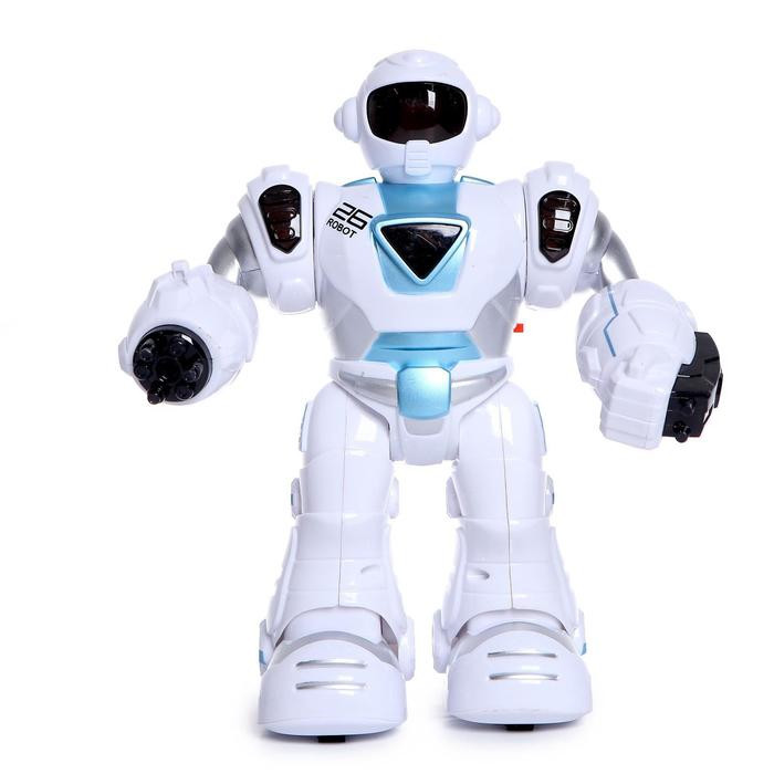 Робот «Космобот», стреляет, световые и звуковые эффекты, работает от батареек, цвета МИКС 5864846, изображение 2