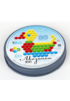 Мозаика шестигранная 85 эл (круглая пласт.коробка) арт.02073