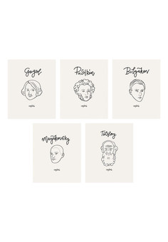 Тетрадь А5 48л. Скрепка. Клетка. Гении пера