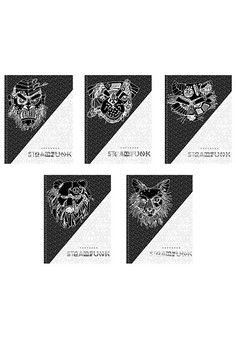 Тетрадь А5 96л. Гребень. Клетка. Стимпанк