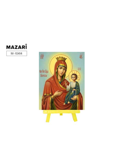 Алмазная мозаика с мольбертом  ИВЕРСКАЯ ИКОНА БОЖИЕЙ МАТЕРИ,21х25 см, 1 дизайн, частичная выкладка, 