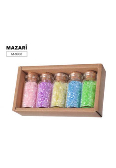 Набор бисера № 1, 5 цветов x 13 г, стеклянная колба / картонная коробка