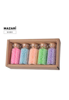 Набор бисера № 2, 5 цветов x 15,5 г, стеклянная колба / картонная коробка