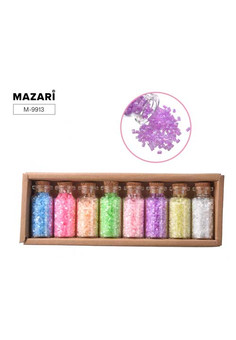 Набор бисера № 3, 8 цветов x 13 г, стеклянная колба / картонная коробка