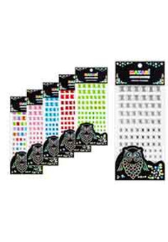 Стразы-наклейки акриловые КВАДРАТ, 84шт.