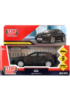 Машина металл INFINITI QX30 МАТОВЫЙ 12 см, двер, багаж, инерц, черный, кор. Технопарк в кор.2*36шт