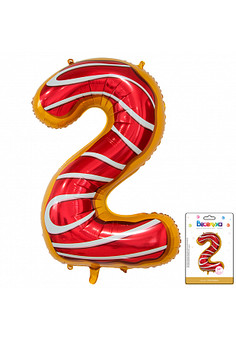 К 34 Цифра 2 Пончик в упаковке / Two Donut / 1 шт / (Китай)