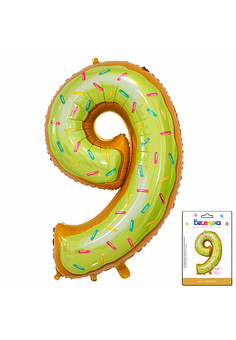 К 34 Цифра 9 Пончик в упаковке / Nine Donut / 1 шт / (Китай)