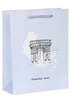 Dream cards Пакет подарочный с мат. лам. Нарисованная Триумфальная арка  26х32х12 см, 210 г ППК-1889