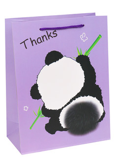 Dream cards Пакет подарочный с мат. лам. Пандочка 26х32х10 см, 210 г ППК-1917