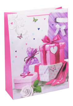 Dream cards Пакет подарочный с мат. лам. Подарочки для девочек 26х32х10 см, 210 г ППК-1914