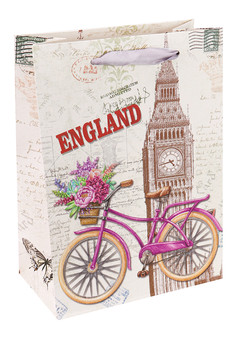 Dream cards Пакет подарочный с мат. лам. Прекрасная Англия 18х24х8.5 см (M),210 г ПКП-3411