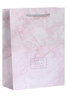 Dream cards Пакет подарочный с мат. лам. Розовый мрамор 26х32х12 см, 210 г ППК-1887