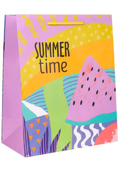 Пакет подарочный с глянцевой ламинацией 32,4x44,5x10,2 см  (XL) Летнее время, 157 г ППК-7470