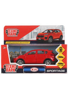 Машина металл KIA SPORTAGE, 12 см, откр дв, багаж, инерц, красный, в кор. Технопарк в кор.2*36шт