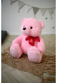 Игрушка набивная, 14-27-3 Медведь Эдди (розовый с бантом)