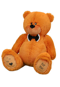 Игрушка набивная, 7-10-4 Мишка Дедди 80 карамельный, h=80см