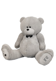 Игрушка набивная, 7-11-5 Мишка Дедди 100 серый, h=100см