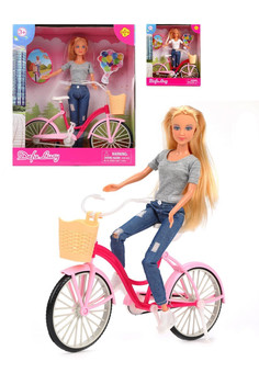 Кукла Defa Lucy Летние прогулки с велосипедом, в ассорт., кор.