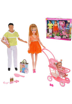 Куклы Defa. Набор: «Счастливая семья». в компл. 4 куклы, 8 аксесс.