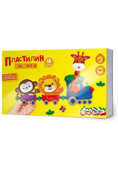 Пластилин Каляка-Маляка 18 цв. 360 г ассорти со стеком