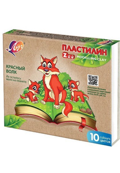 Пластилин Луч ZOO 10 цв. 150 г ассорти