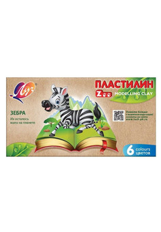 Пластилин Луч ZOO 6 цв. 90 г ассорти