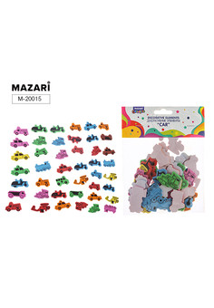 Декоративные элементы из EVA, CAR, на клеевом слое, микс цветов, ОПП- упаковка