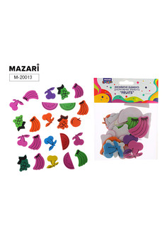 Декоративные элементы из EVA, FRUITS, на клеевом слое, микс цветов, ОПП- упаковка