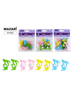 Декоративные элементы из древесины BRIGHT, 8 шт, размер 3.9 см, 4 дизайна в ассортименте, ОПП-упаков