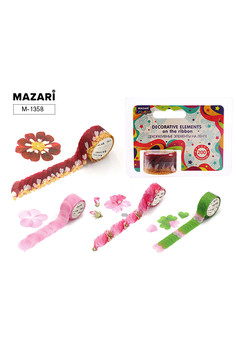 Декоративные элементы на ленте, ширина 2 см, 200 шт., в блистере