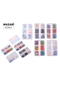 Набор конфетти, пластиковая коробка, 5 видов в ассортименте, размер упаковки 7,5*5*1 см, ОПП-упаковк