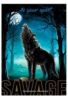 ЗАПИСНАЯ КНИЖКА А6 48л. НОЧНОЙ ВОЛК - 1 (48-6165) 7БЦ, глянц.ламин., цвет.мелов.обл