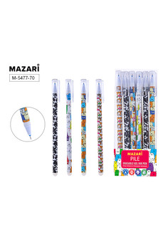 Ручка гелевая со стираемыми чернилами PILE, СИНЯЯ, игольчатый пиш. узел 0.5мм, термочувствительные ч